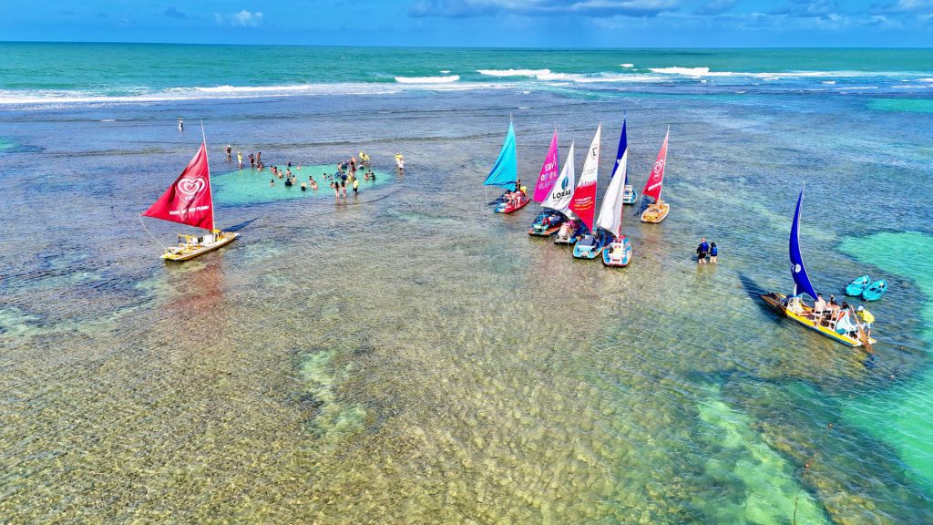 Jangadas na praia de Porto de Galinhas